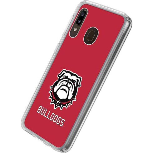 University of Georgia Bulldogs Logo Galaxy A20 Clear Case